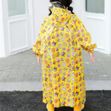 Children Raincoat With Schoolbag Seat And Poncho Rain Gear, Size:XL(Yellow)