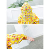 Children Raincoat With Schoolbag Seat And Poncho Rain Gear, Size:XL(Yellow)