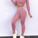 Women Seamless Leggings Gym Seamless Leggings Yoga Pants Girl Sport Leggings M, Size:M (Pink)