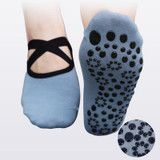 One Pair Ladies Cross Strap Version Edging Backless Yoga Socks Non-slip Boat Socks, Size:One Size(Black)