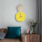 Fruit Personality Mute Wall Clock Acrylic Children Decoration Clock(B Yellow)