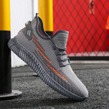 Men Spring Breathable Sports Casual Running Shoes Mesh Shoes, Size: 43(Gray)