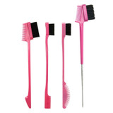 3 PCS Eyebrow Brush Eyelash Comb Set Hairline Comb Eyebrow Trimming Tool(C)