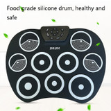 Silicone Folding Portable Hand-Rolled Drum DTX Game Strike Board(G800 Red)