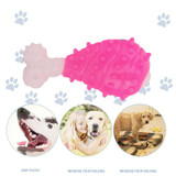 2 PCS BG-W167 Pet Grinning And Chewing Interactive Chicken Leg Toys(Pink)
