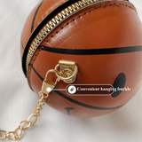 12cm Fashion Basketball Kids Bag Portable Crossbody PU Mini Round Bag(Smiley-Yellow)