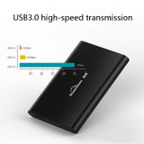 Blueendless T8 2.5 inch USB3.0 High-Speed Transmission Mobile Hard Disk External Hard Disk, Capacity: 500GB(Blue)