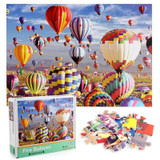 1000 Pieces Adult Puzzles Scenic Spots Series Pape Puzzle Toy(Fire Balloon)