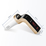 G7 Car Hands-Free Bluetooth FM Player MP3(Gold)