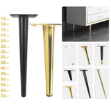 LH-ZT-0001 Cone Round Tube Furniture Support Legs, Style: Straight Cone Height 10cm(Black Gold)