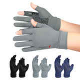 Sports Riding High Elasticity Fishing Protective Gloves, Size: One Size(Gray Two Fingers)
