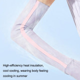 1 Pair Sunscreen Ice Silk Sleeves Outdoor Cycling Driving UV Protection Sleeves, Size: S(Navy+White)