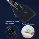 3-in-1 Car Snow Shovel Brush Kit Stainless Steel Retractable Ice Scraper(Black)