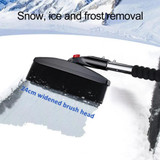 3-in-1 Car Snow Shovel Brush Kit Stainless Steel Retractable Ice Scraper(Silver)
