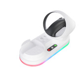 For PS VR2 Controller iplay Colorful Light Charging Base Magnetic Charging Dock(White)