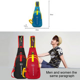 Motorcycle Waterproof Nylon Backpack Convenient Motorbike Chest Bag Backpack Camping Hiking Running Outdoor Sport Bag(Red + Yellow)