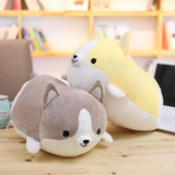 30-60cm Cute Corgi Dog Plush Toy Lovely Christmas Gift for Kids Stuffed Soft Animal Cartoon Pillow Valentine Present, Height:50CM(YELLOW)