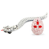 Tricky Funny Toy Infrared Remote Control Scary Creepy Snake, Size: 38*3.5cm(White)