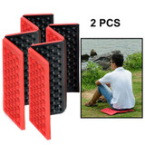 2 PCS Portable Folding Mobile Cellular Massage Cushion Outdoors Damp Proof Picnic Seat Mats EVA Pad(Red)
