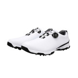 PGM Golf Breathable Rotating Buckle Sneakers Outdoor Sport Shoes for Men(Color:White Black Size:42)