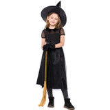 Black Gauze Little Witch Costume, Halloween Cosplay Witch Costume (Color:Black Size:M)