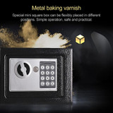 17E Home Mini Electronic Security Lock Box Wall Cabinet Safety Box without Coin-operated Function(Obsidian Black)