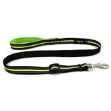 Pet Dogs Nylon Night Reflective Breathable Handheld Traction Lead Leash, Size: M, Adjustable Range: 2.5*(100-140cm)(Green)
