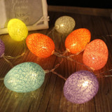 Battery Powered 4.8m 30 LEDs Cotton Thread Colour Egg Lamp String Easter Holiday Party Household Decorative Light(Colorful Light)