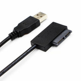 Professional USB 2.0 to 7+6Pin Slimline SATA Cable Adapter Indicator