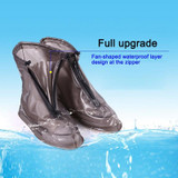 Fashion PVC Non-slip Waterproof Thick-soled Shoe Cover Size: XL(White)