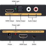 HDMI to HDMI + Audio (SPDIF + R/L) Converter (EU Plug)(Black)