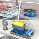 Press Soap Dispenser Kitchen Detergent Wash Presser(Gray)