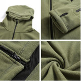 Fleece Warm Men Thermal Breathable Hooded Coat, Size:M (Gray)