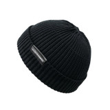 A21 Short Beanie Retro Hip Hop Knitted Cap, Size:One Size(Black)