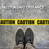 3 PCS Floor Warning Social Distance Tape Waterproof & Wear-Resistant Marking Warning Tape(Twill Keep Out)