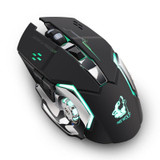 FREEDOM-WOLF X8 2400 DPI 6 Keys 2.4G Wireless Charging Silent Luminous Gaming Mechanical Mouse(Black)