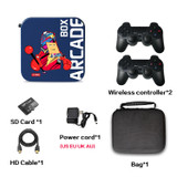 Arcade Box 64G Wireless Video Game Machine Box 4K HD Display For PS1/PSP/N64/DC, UK Plug