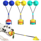 Pet Supplies Powerful Suckers Dog Toys Molar Teeth Biting Balls Dog Biting Cotton Rope Toys(Bright Yellow)