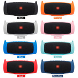 For JBL Charge 4 Bluetooth Speaker Portable Silicone Protective Cover with Shoulder Strap & Carabiner(Navy Blue)