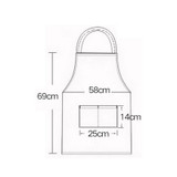 2 PCS 0058 Cafe Nail Shop Waterproof Apron Polyester Material Home Work Apron(Red Wine)
