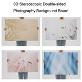2 PCS 3D Stereoscopic Double-sided Photography Background Board(Black and White Lime)
