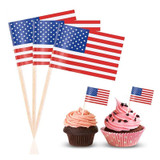 100pcs/pack 65mm National Flag Toothpick  Cupcake Toppers Cocktail Sticks, Style:  German 