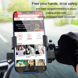 Anti-shake Automatic Locking Motorcycle Navigation Mobile Phone Holder, Random Color Delivery(J3 Car handlebar)