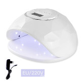 F6 UV LED Lamp Nail Dryer Dual hands Nail Lamp Curing UV Gel Nail Polish With Sensor & Timer & LCD Display(White EU)