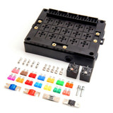 40A Car New Energy Multi-Way Fuse Relay Box Fuse Holder with 15pcs Fuse Blades, Style:4 Pin