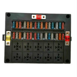 40A Car New Energy Multi-Way Fuse Relay Box Fuse Holder with 15pcs Fuse Blades, Style:4 Pin