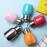 Mini Cute Coffee Vacuum Flasks Thermos Stainless Steel Cup Travel Drink Water Bottle Thermoses Mugs 200ML(Pink)