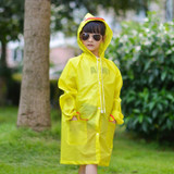 2 PCS Children Cartoon Raincoat Student Poncho(Rose Red)