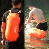 MARJAQE MR901 Double Airbags Swimming Drift Buoy Detachable Waterproof Backpack Outdoor Swimming Storage Bag, Capacity: 28L