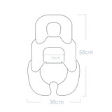 Baby Stroller Seat Cushion Safety Seat Protector Cushion, Color: White